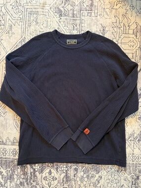 Y2K Vintage Abercrombie & Fitch Mens Long Sleeve Black 100% Cotton Ribbed Large